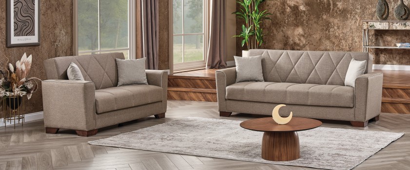 Talya Polyester Convertible Loveseat
