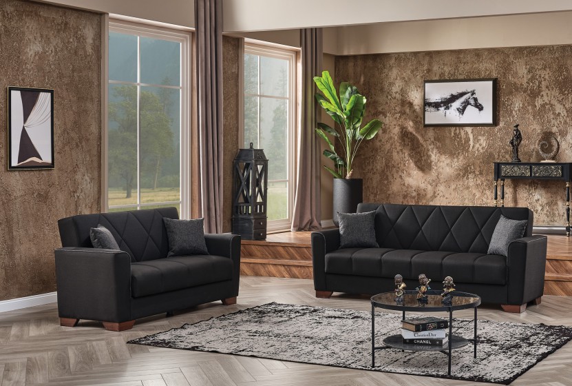 Talya Polyester Convertible Loveseat