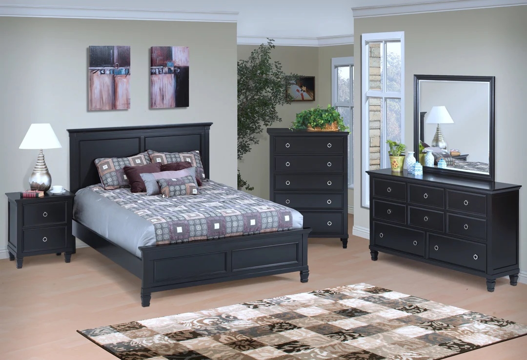 SM Tamarack Wood Panel Bedroom Set, Queen Size