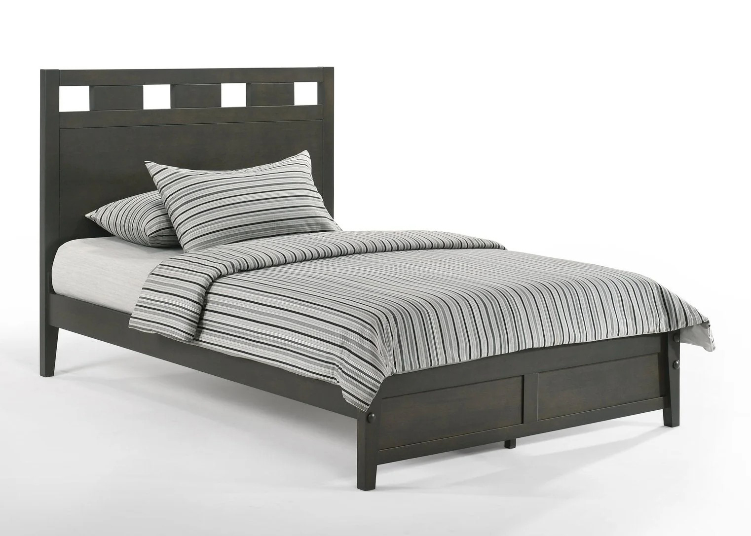 Spices Tamarind Wood K-Series High/Low Platform Bed, Queen Size
