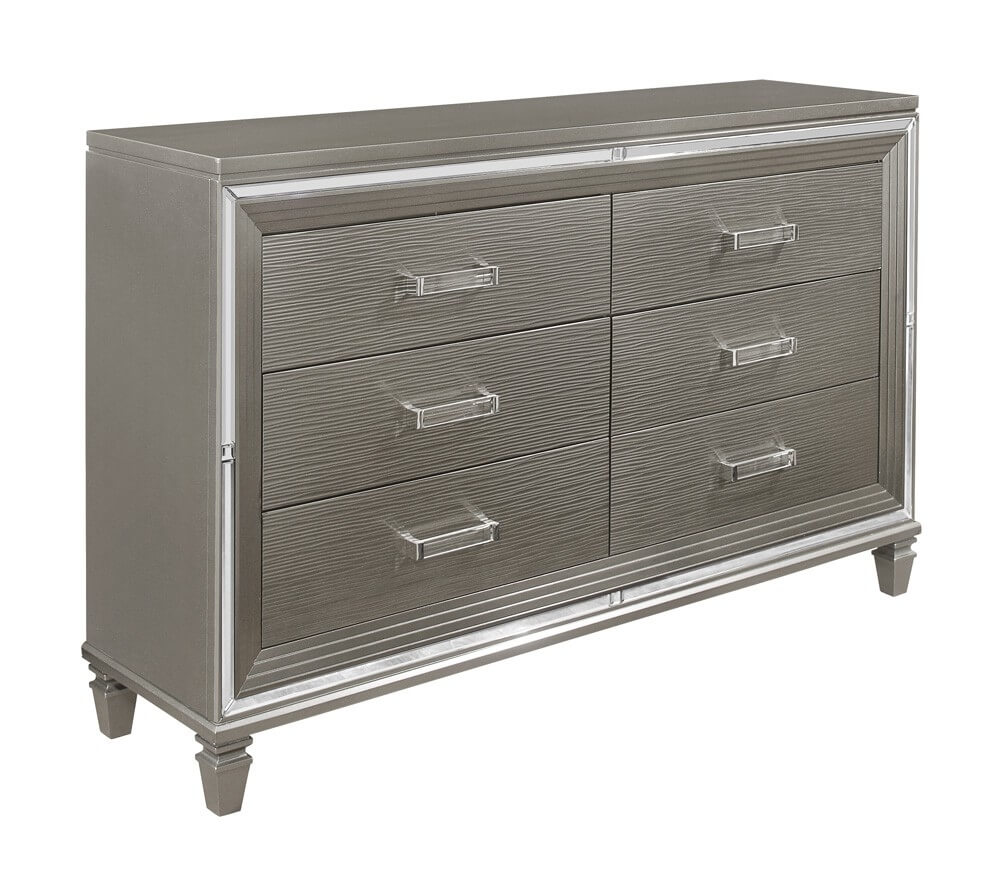 Tamsin Wood Dresser with Hidden Jewelry Drawers