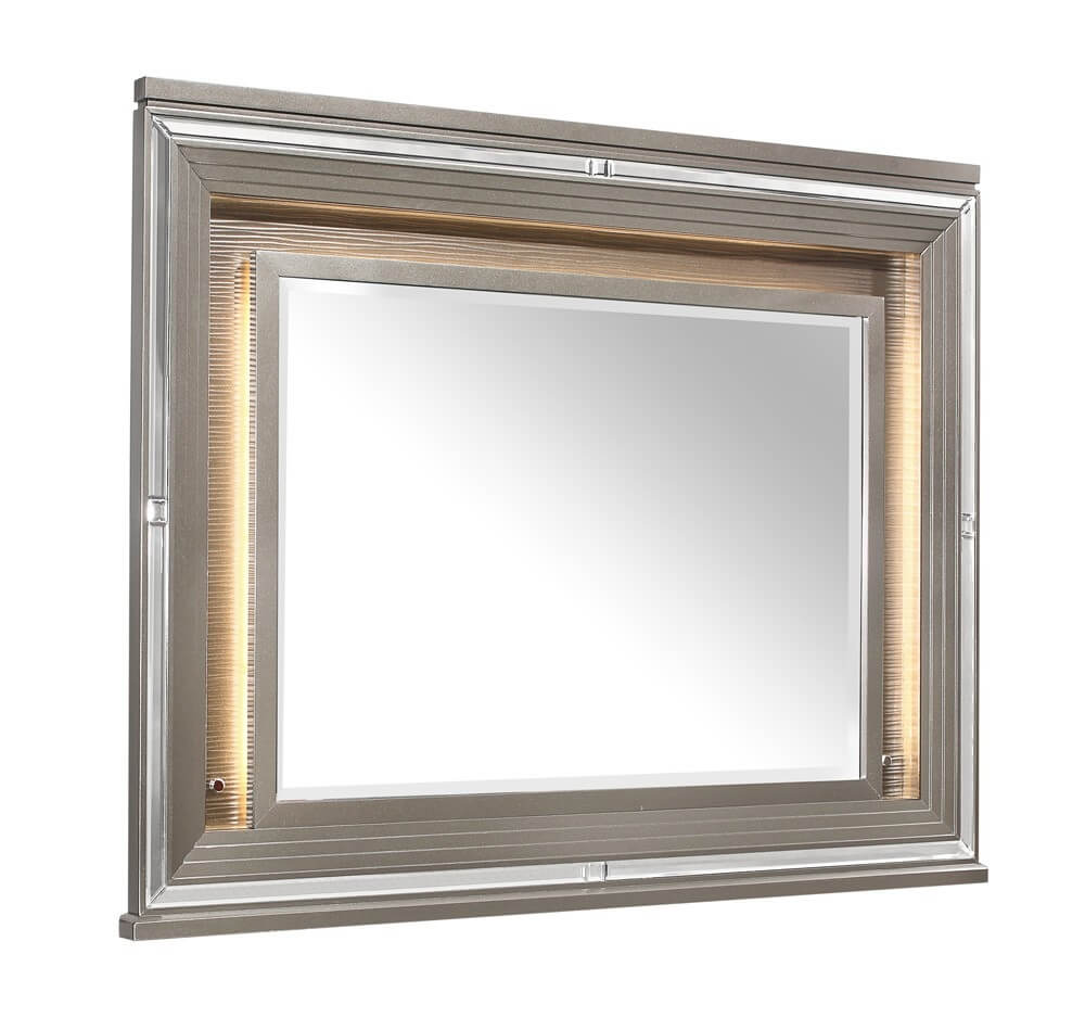 Tamsin Wood Mirror with LED Lighting