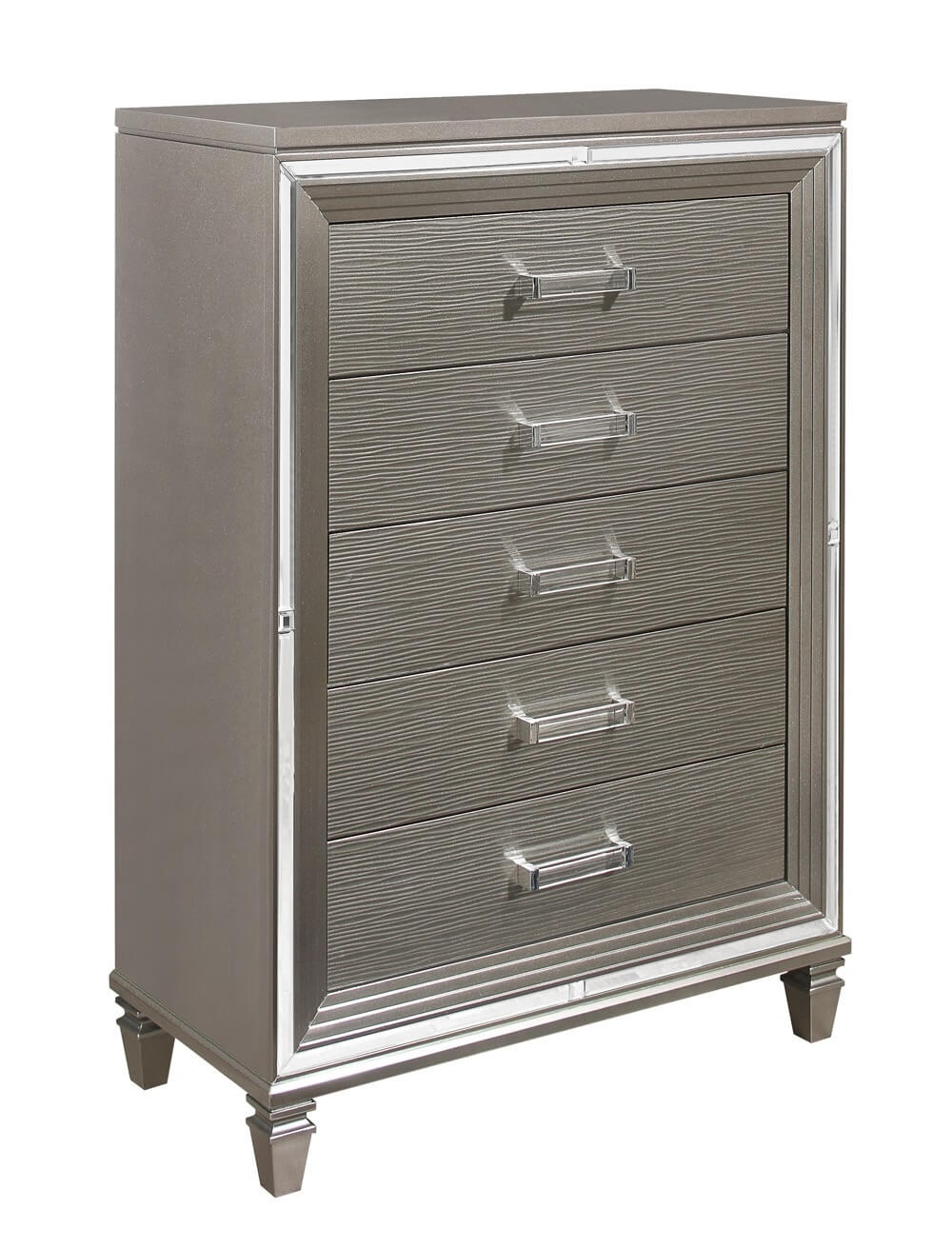 Tamsin Leatherette Storage Platform Bedroom Set with LED Lighting