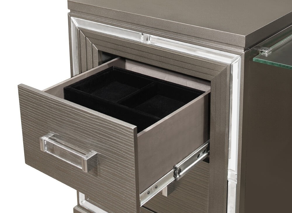 Tamsin Wood Vanity Desk with Mirror