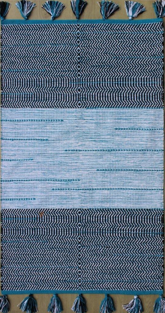 Tanya Cotton Rectangular Handmade Rug, Composition 3