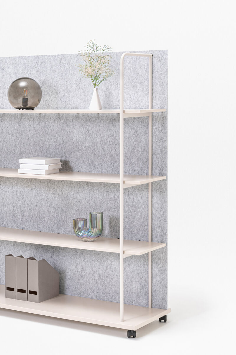 Tanca Straight Bookcase w/PET Acoustic Screen & 4 Shelves