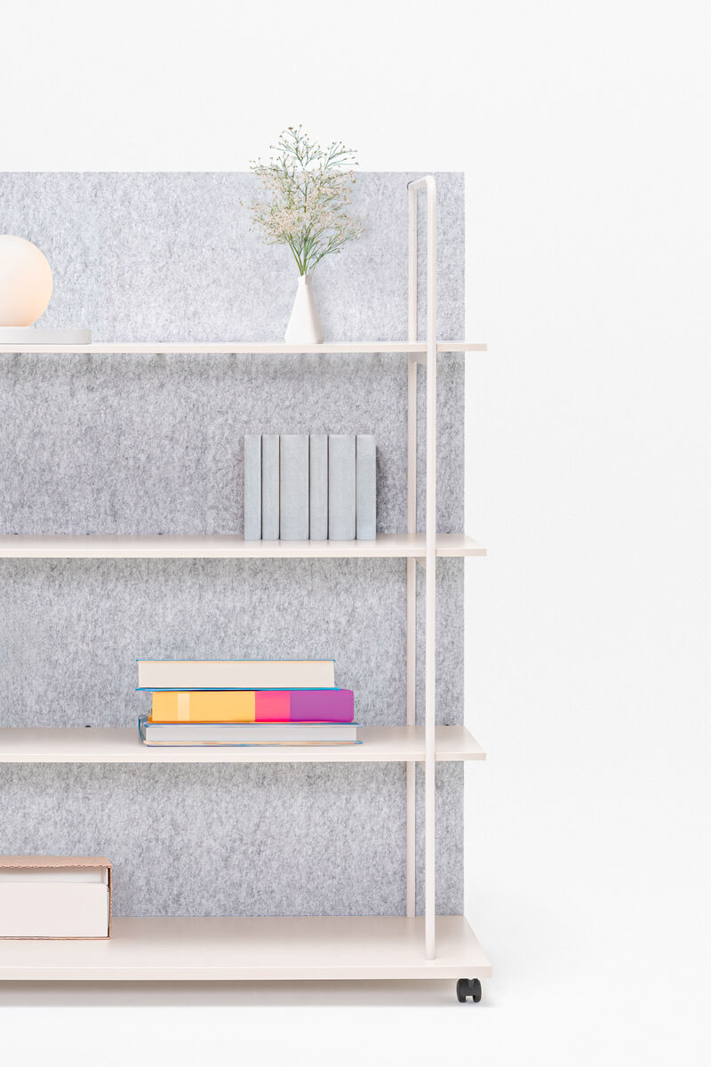 Tanca Straight Bookcase w/PET Acoustic Screen & 4 Shelves