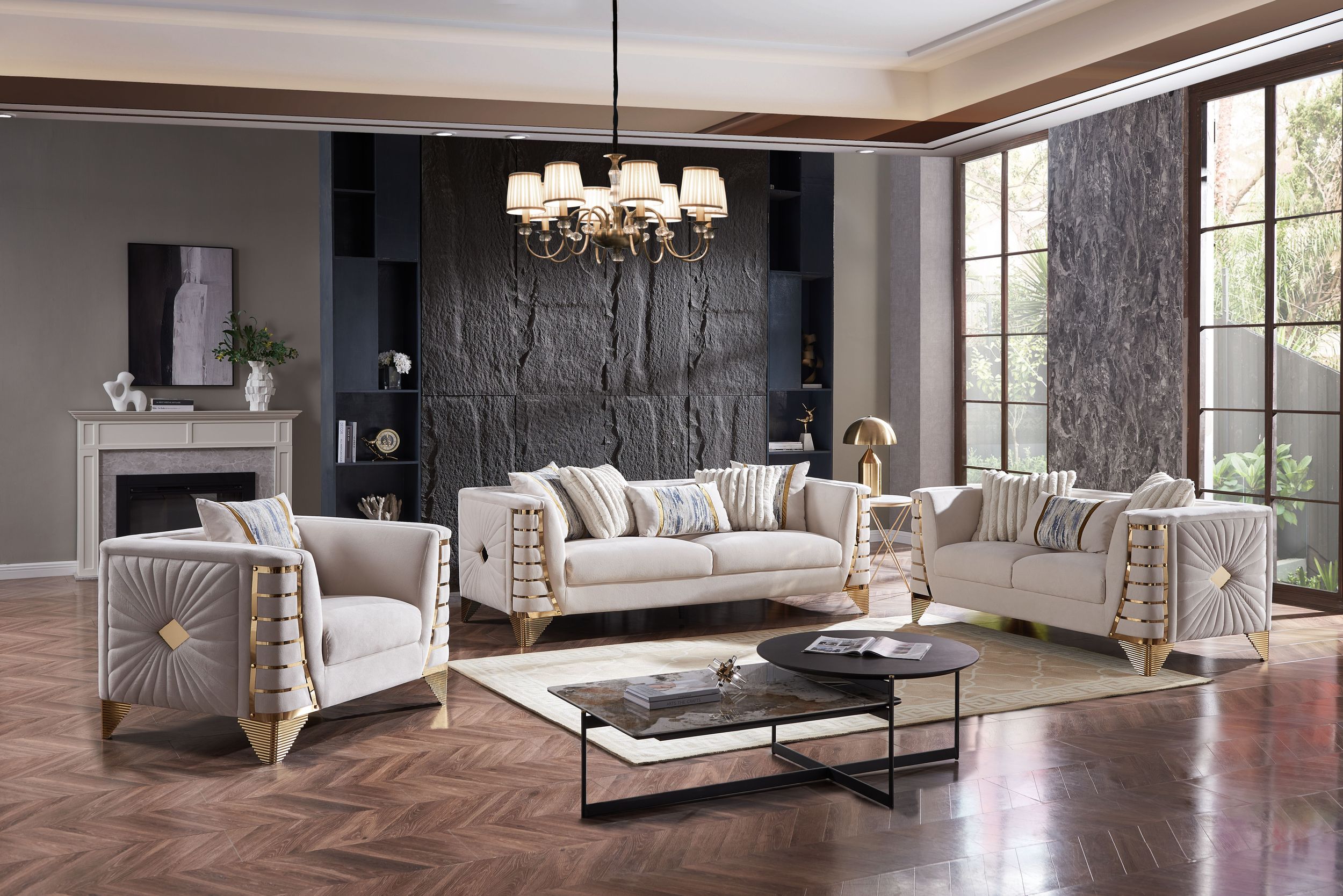 Tanya Fabric Living Room Sofa