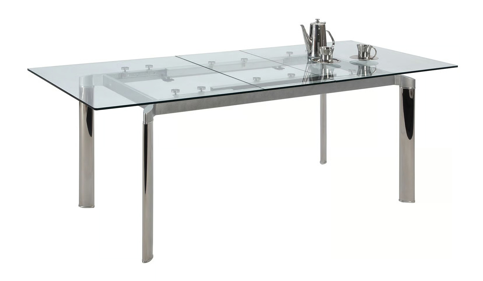 Tara Pop-up Extension Glass Dining Table