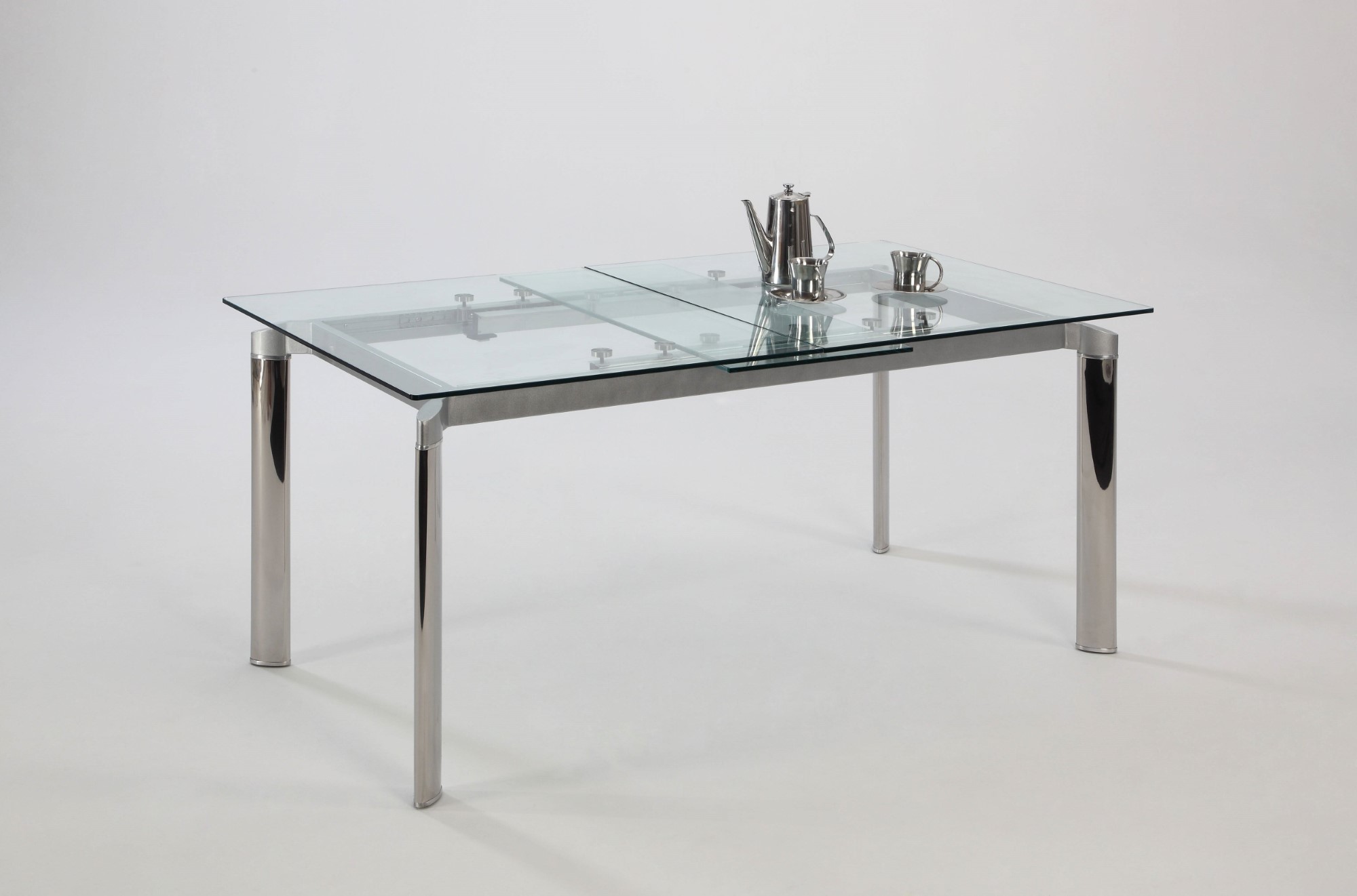 Tara Pop-up Extension Glass Dining Table