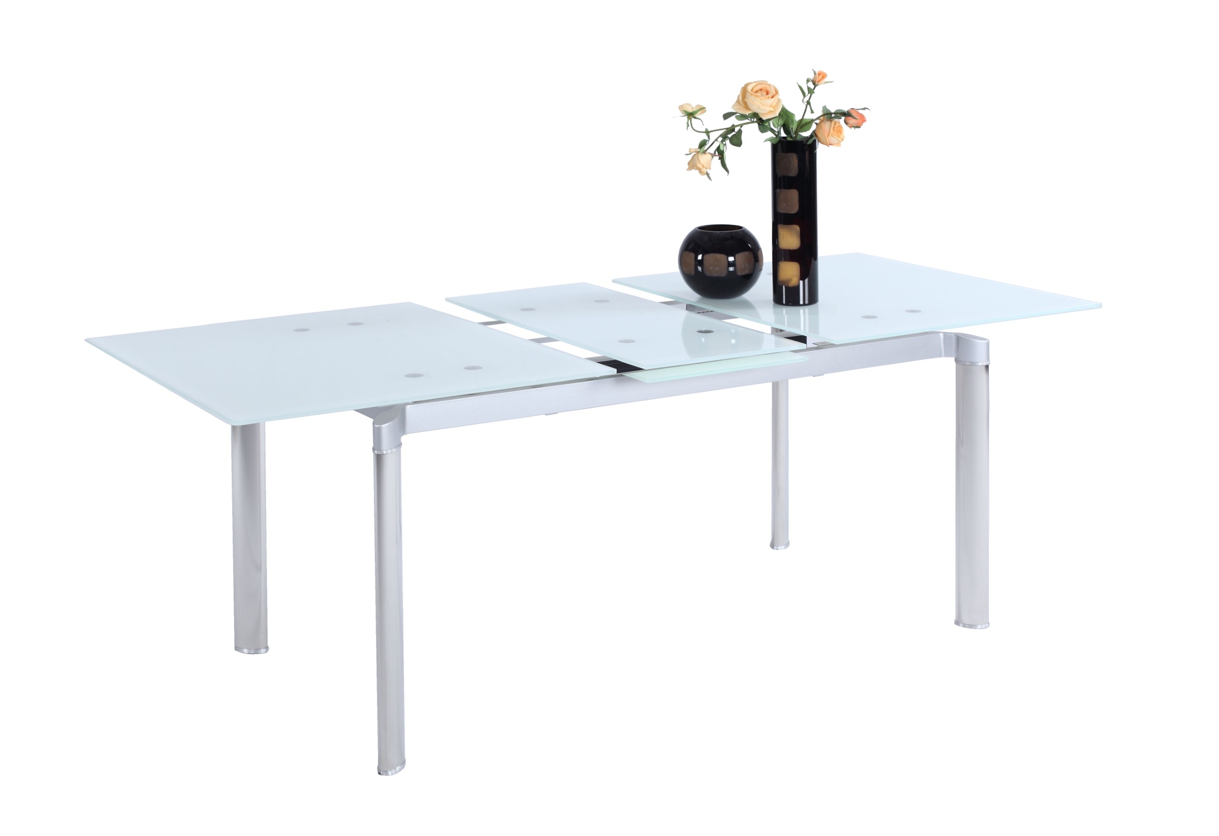 Tara Pop-up Extension Glass Dining Table