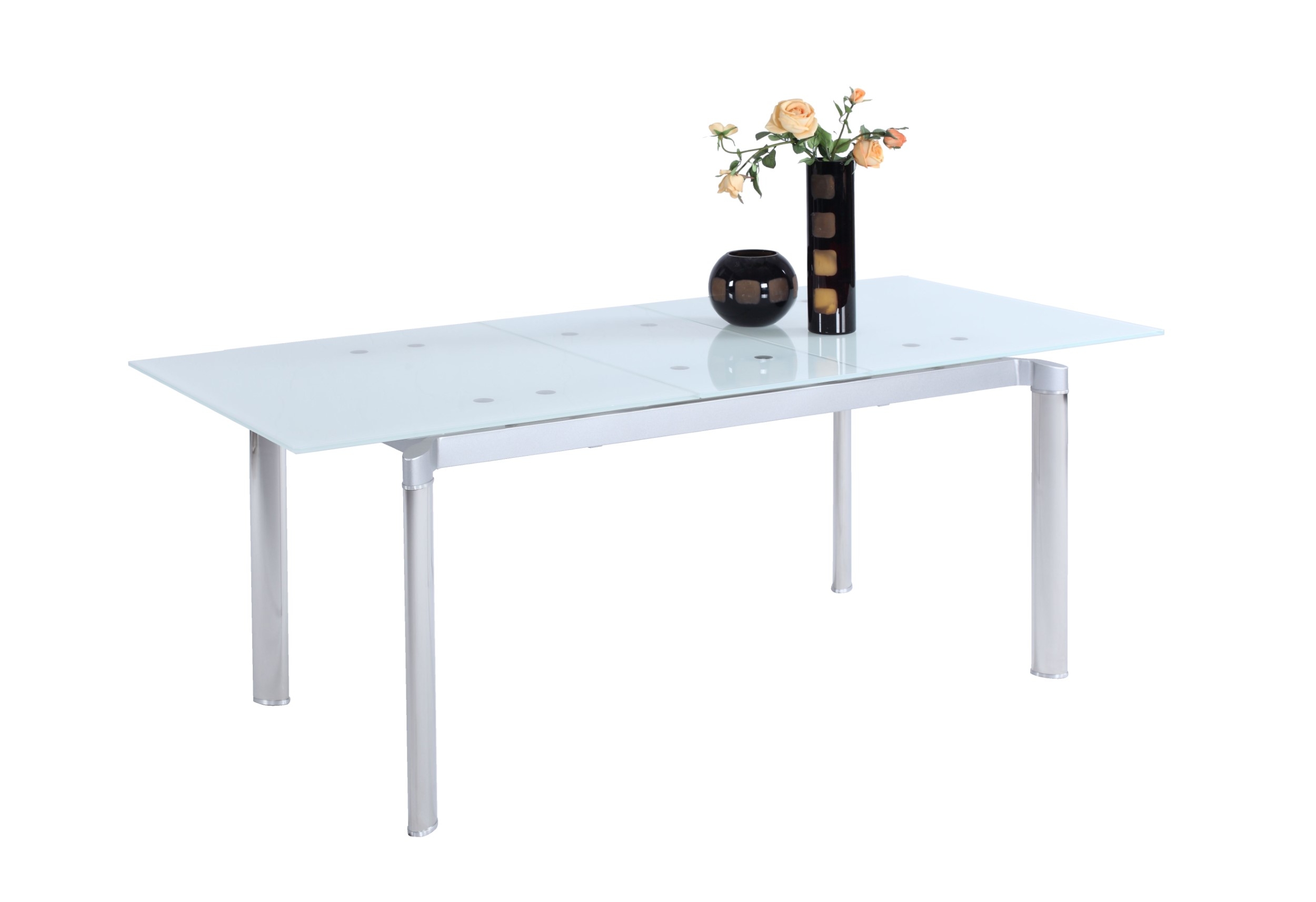 Tara Pop-up Extension Glass Dining Table