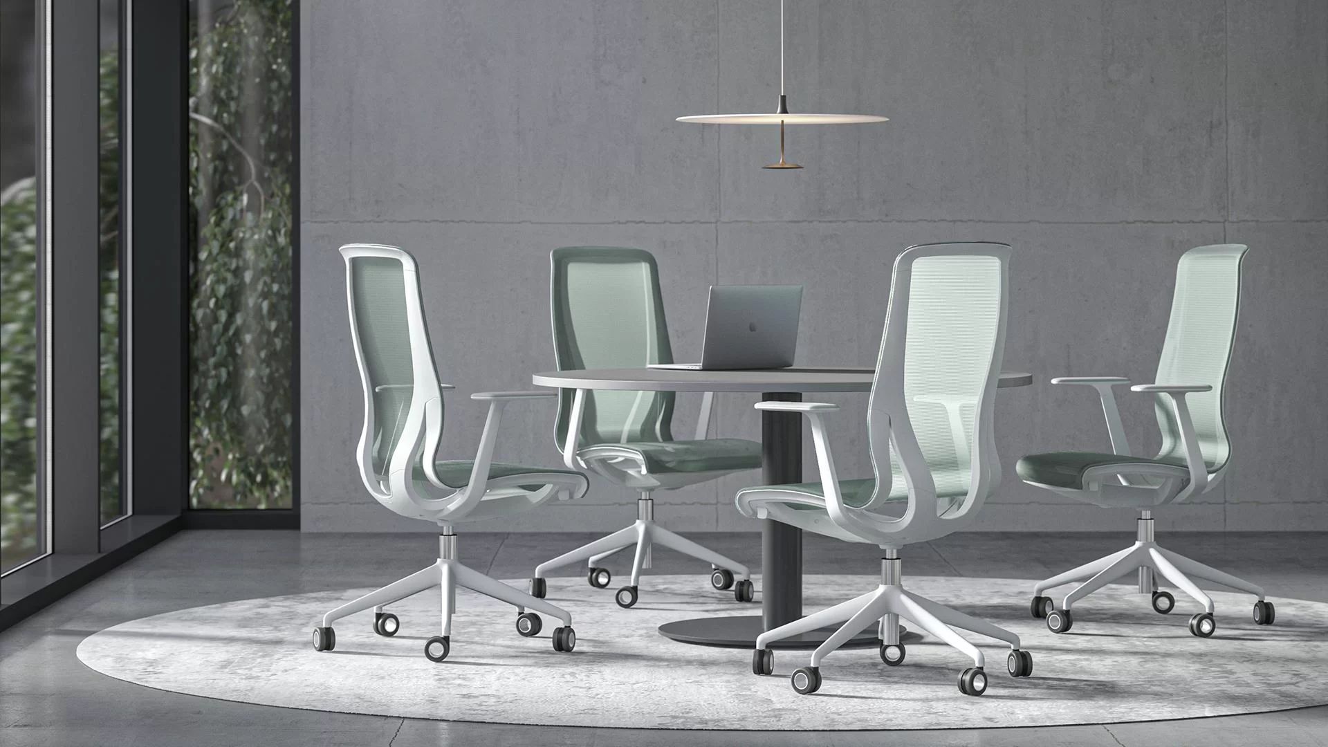 D-Chair Executive Swivel Adjustable Office Chair w/Grey Frame & Base