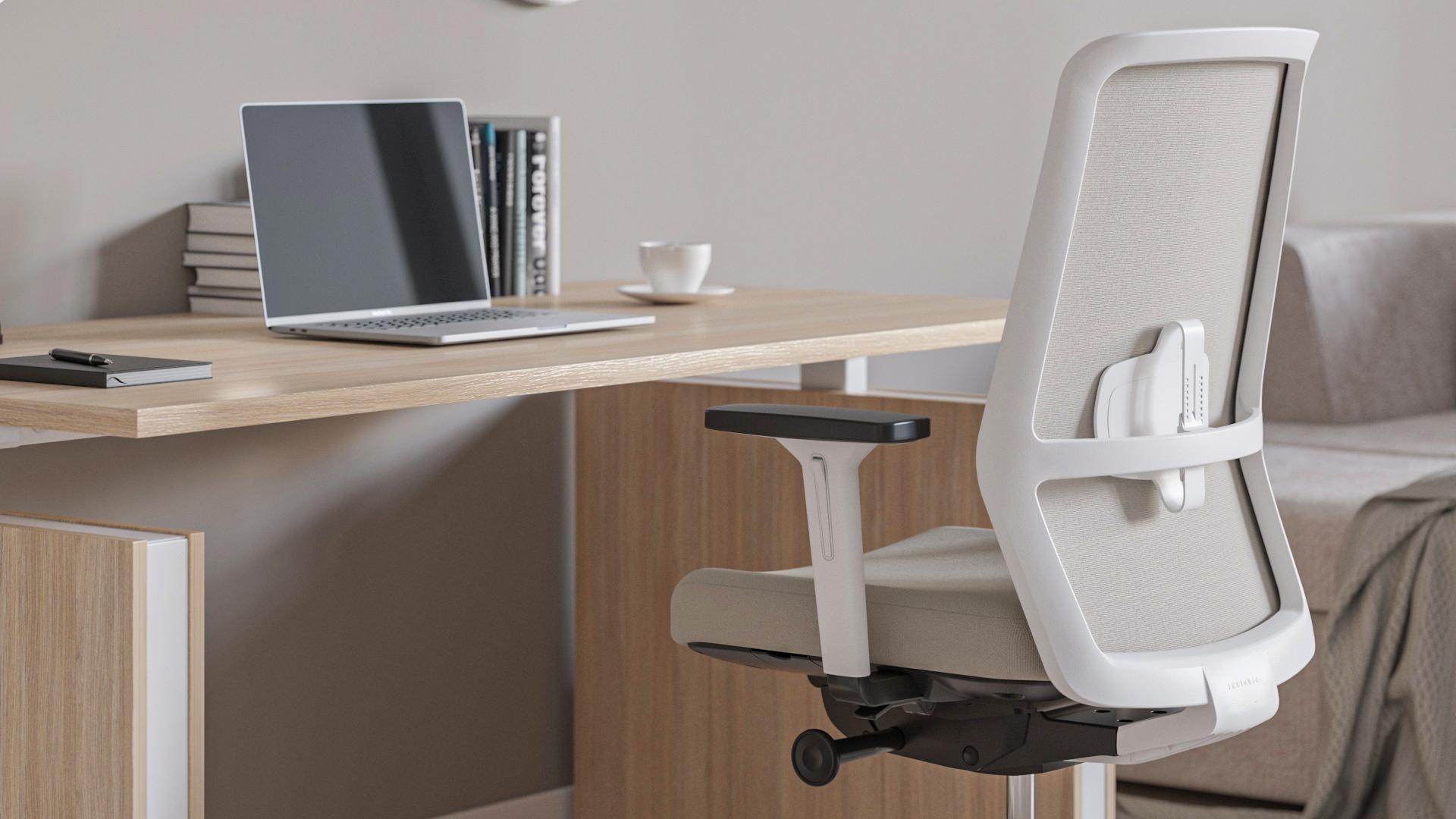 NARBUTAS Surf Office White Armchair And Desk