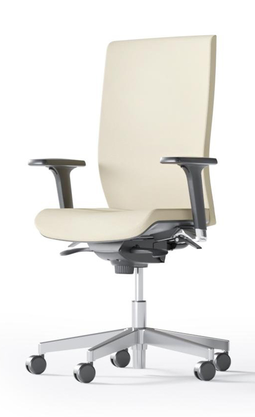 Aura Task Chair w/Height Adjustable Backrest, Depth Adjustable Seat, Synchro Mechanism, Anti-Shock System, Polished Aluminium Base