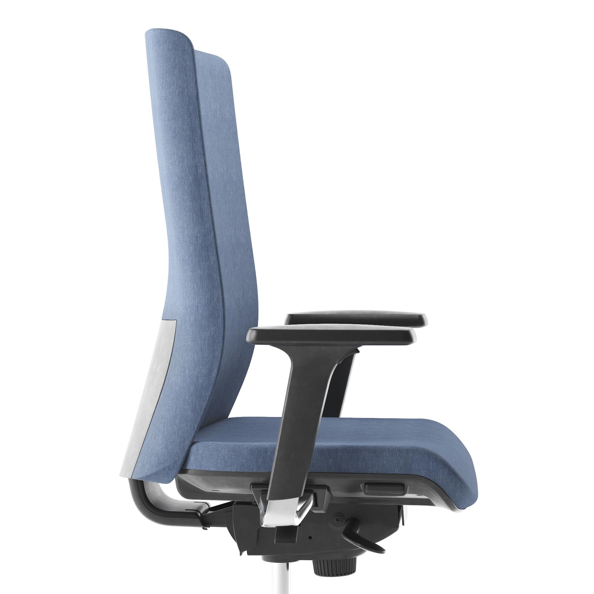 Aura Task Chair w/Height Adjustable Backrest, Synchro Mechanism, Anti-Shock System, Plastic Base with Fibreglass