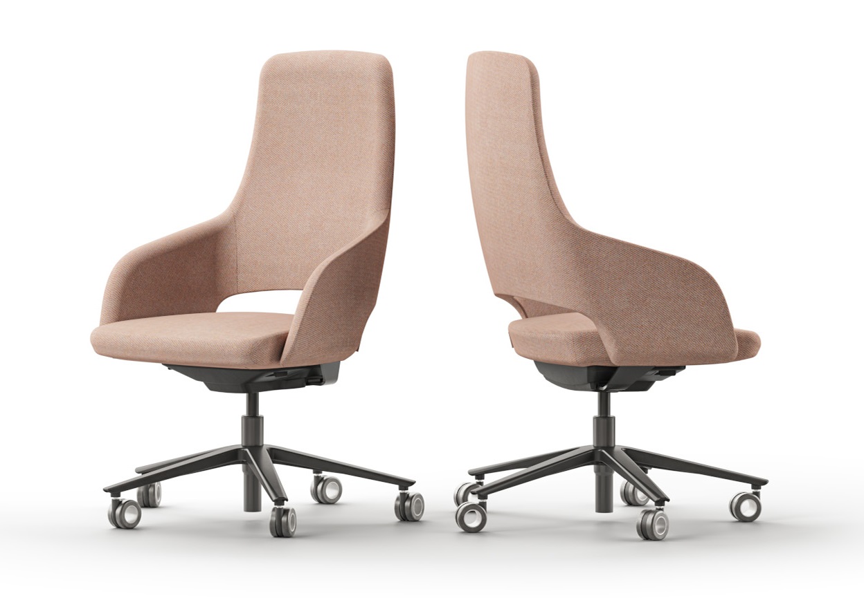 Sandie Swivel Adjustable Task Chair w/Weight Sensitive Synchro Mechanism w/3 Locking Positions & 5-Star Base w/Castors
