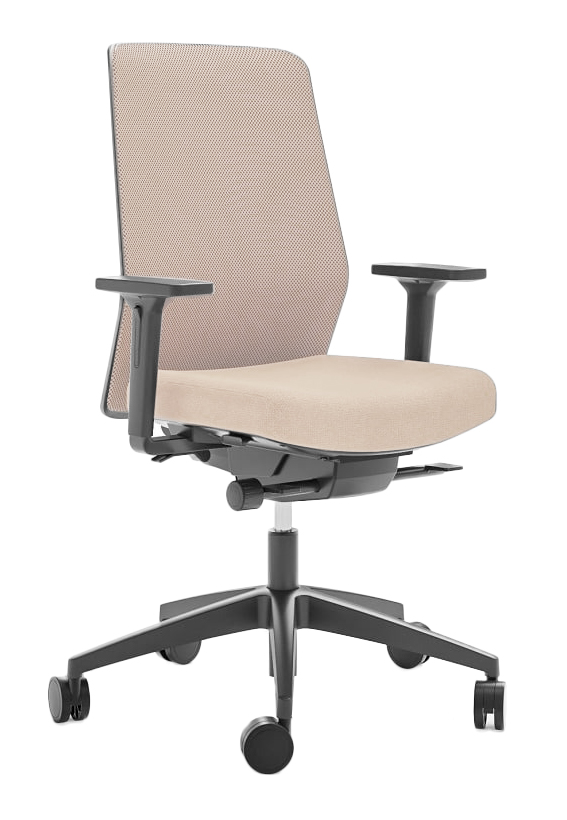 NARBUTAS Surf Office White Armchair with Mesh Backrest