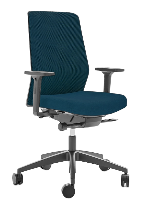 NARBUTAS Surf Office Grey Armchair with Mesh Backrest
