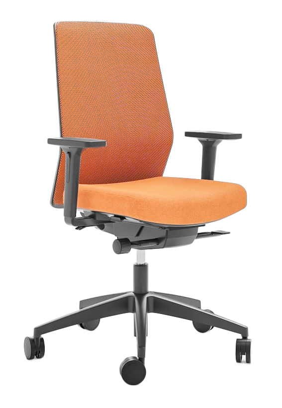 NARBUTAS Surf Office Orange Armchair with Mesh Backrest