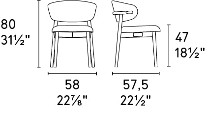 Oleandro Fabric/Wood Customizable Dining Chair