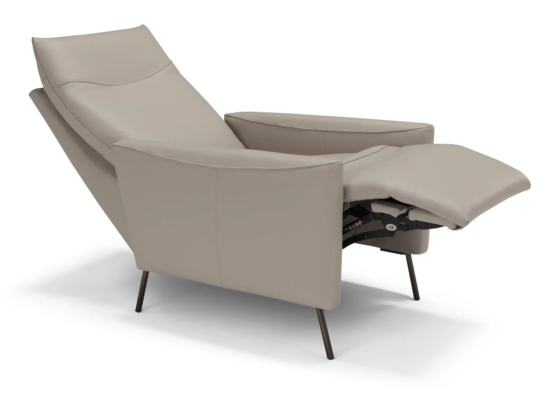 Tea Leather Power Reclining Armchair