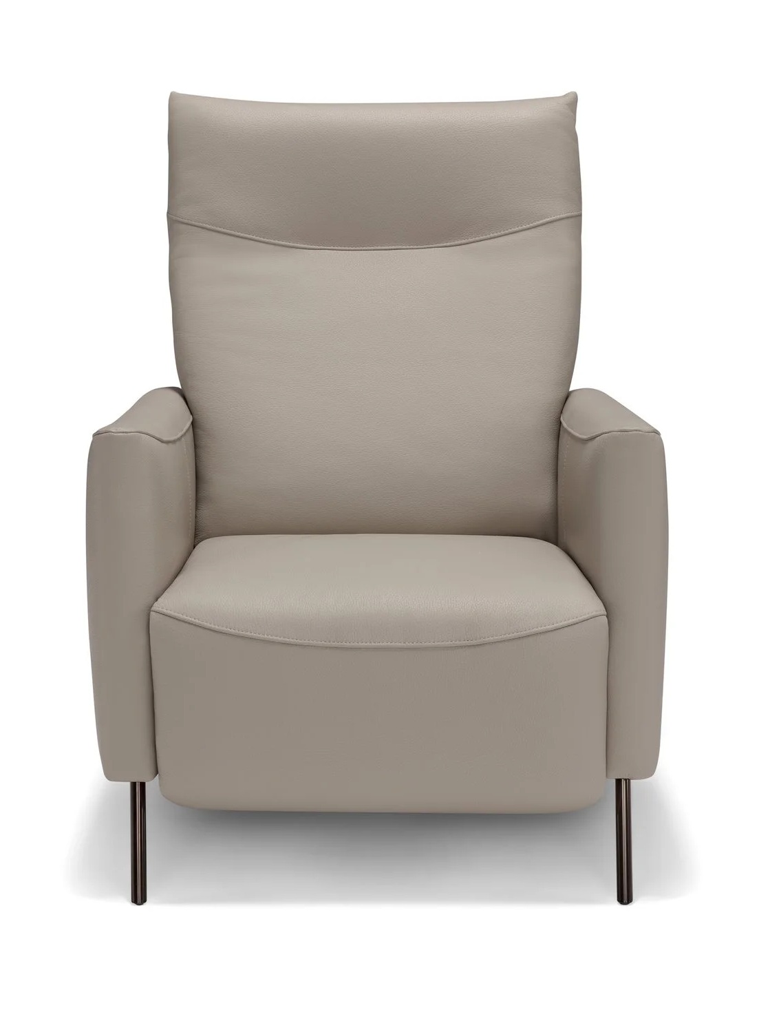 Tea Leather Manual Reclining Armchair