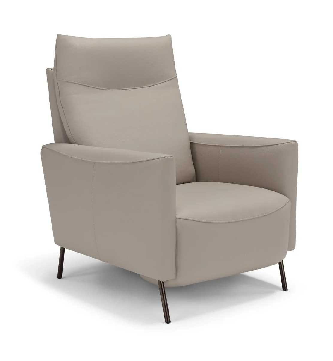 Tea Leather Power Reclining Armchair