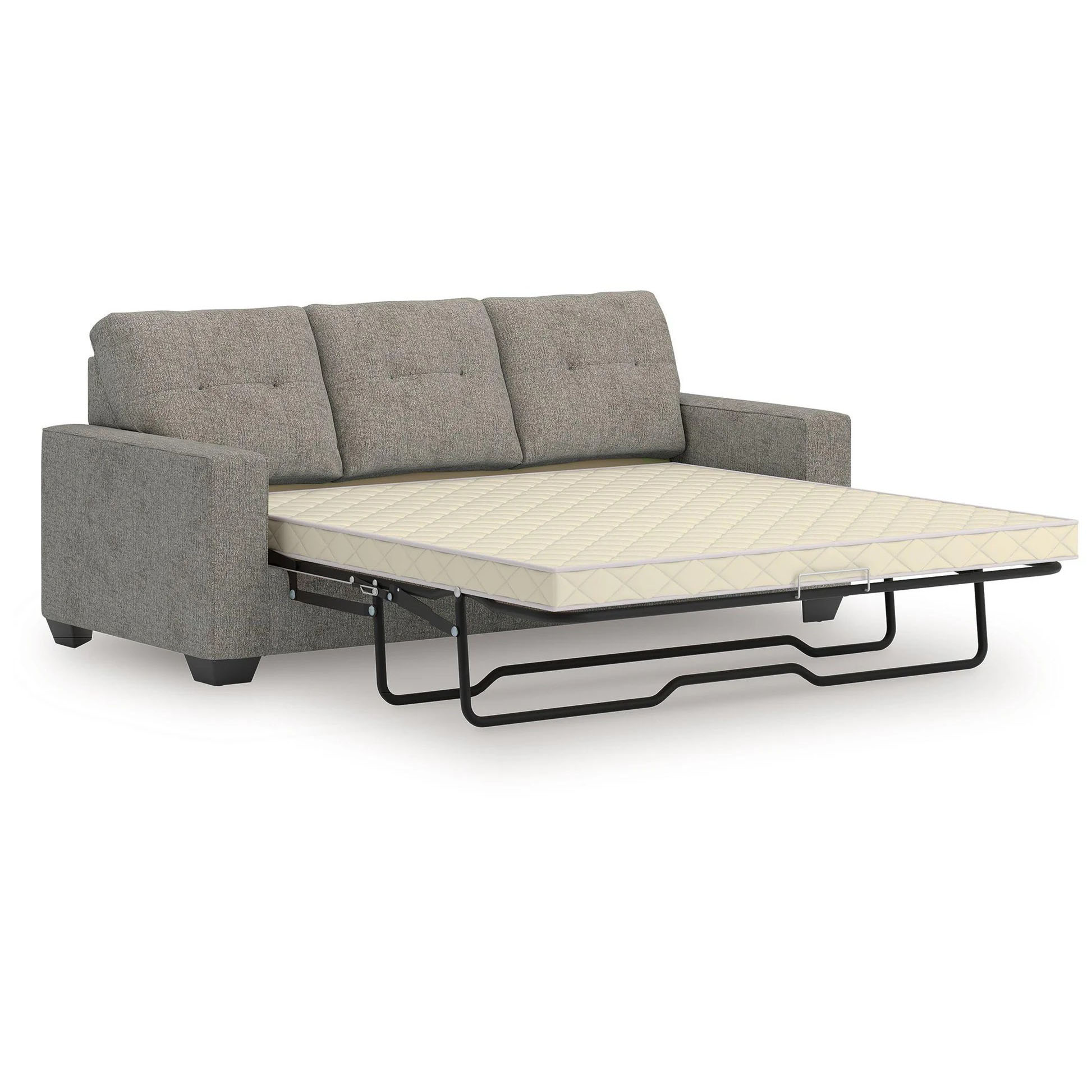 Larimer Modern Sofa | Iron Fabric with Track Arms