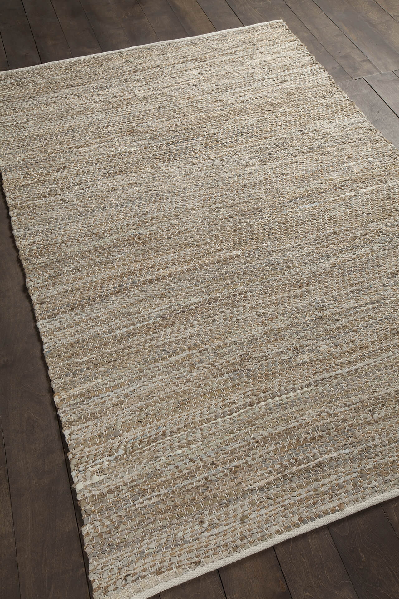 Tenola Jute/Leather/Cotton Rectangular Handmade Rug