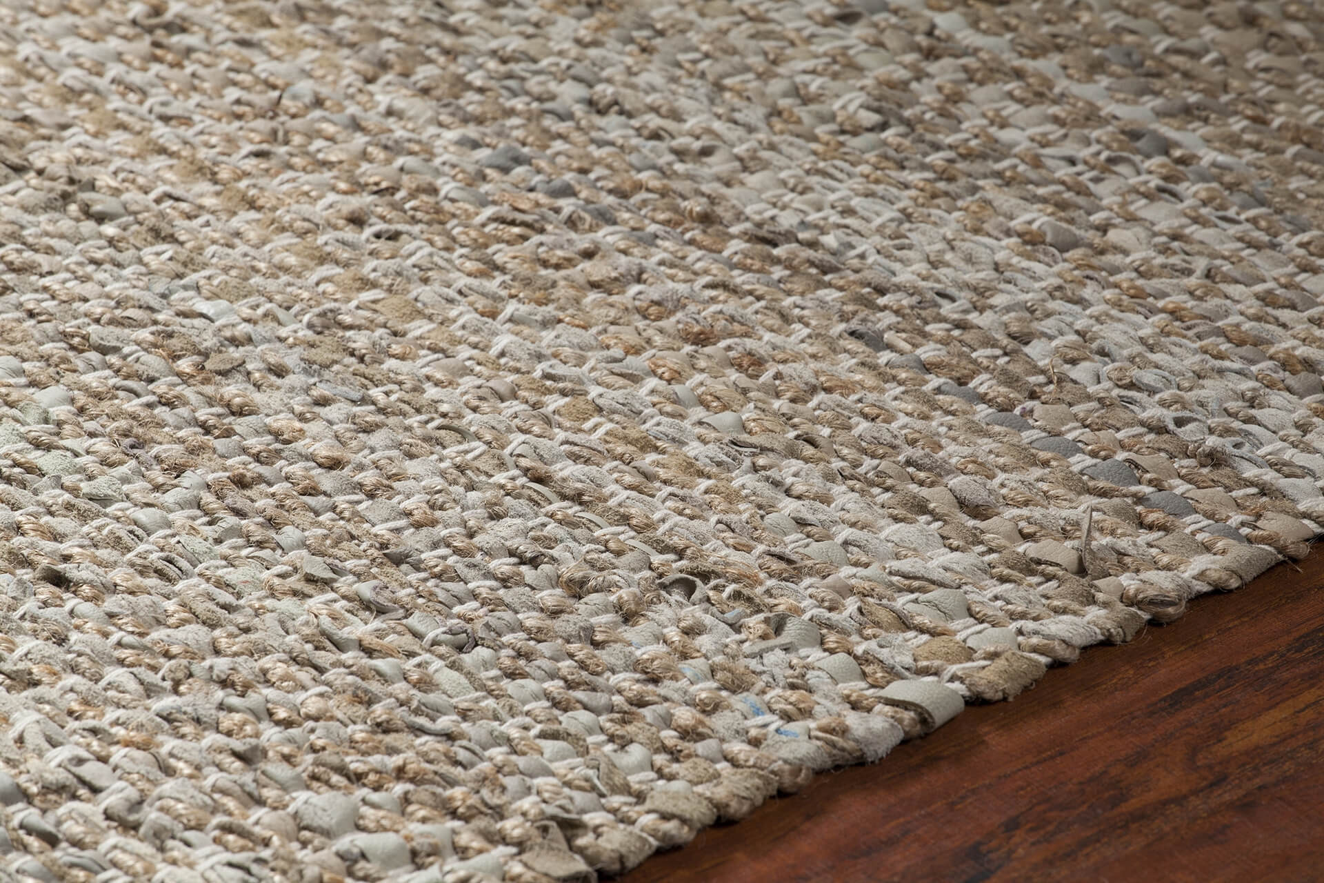 Tenola Jute/Leather/Cotton Rectangular Handmade Rug, 9' x 13'