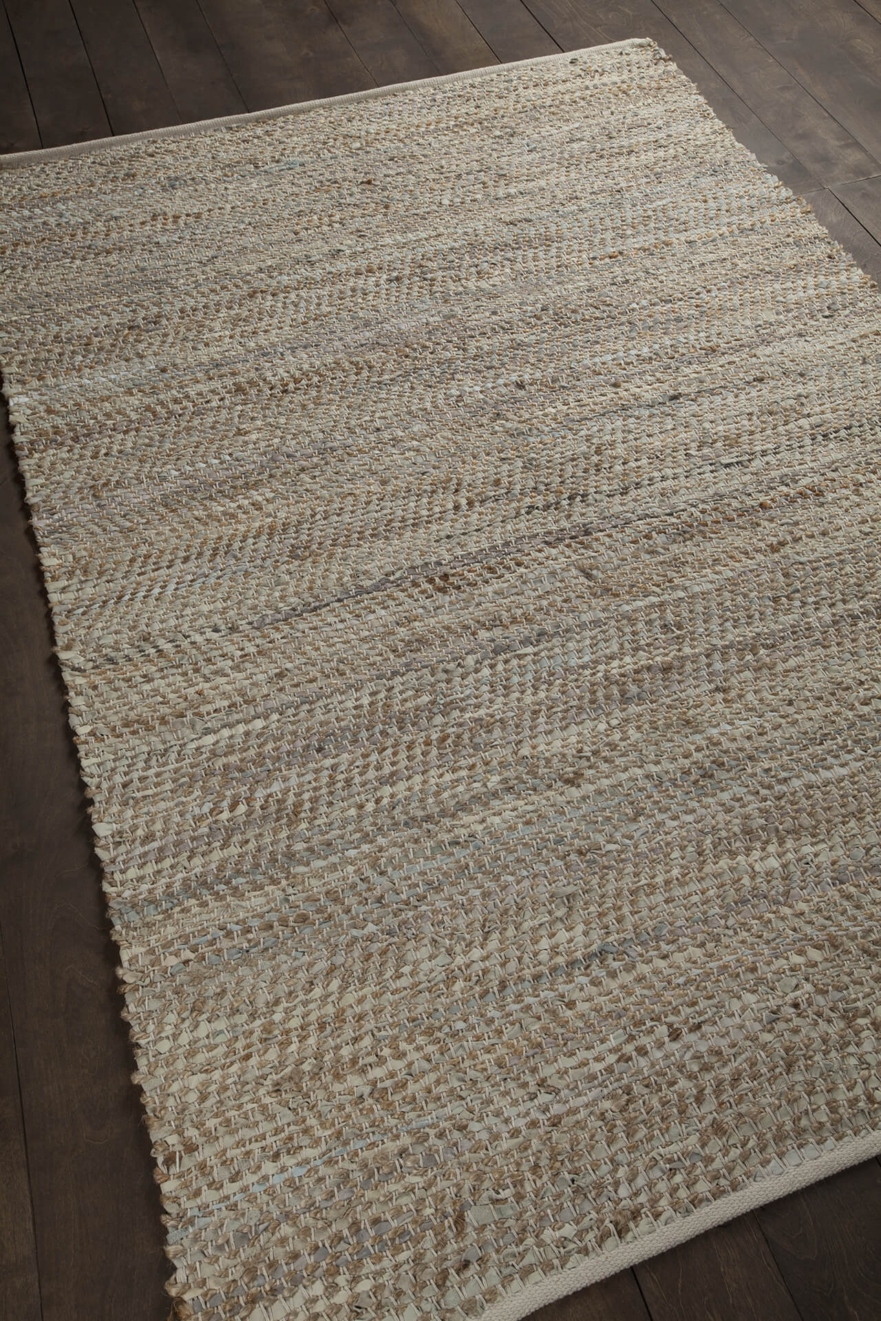 Tenola Jute/Leather/Cotton Rectangular Handmade Rug, 9' x 13'
