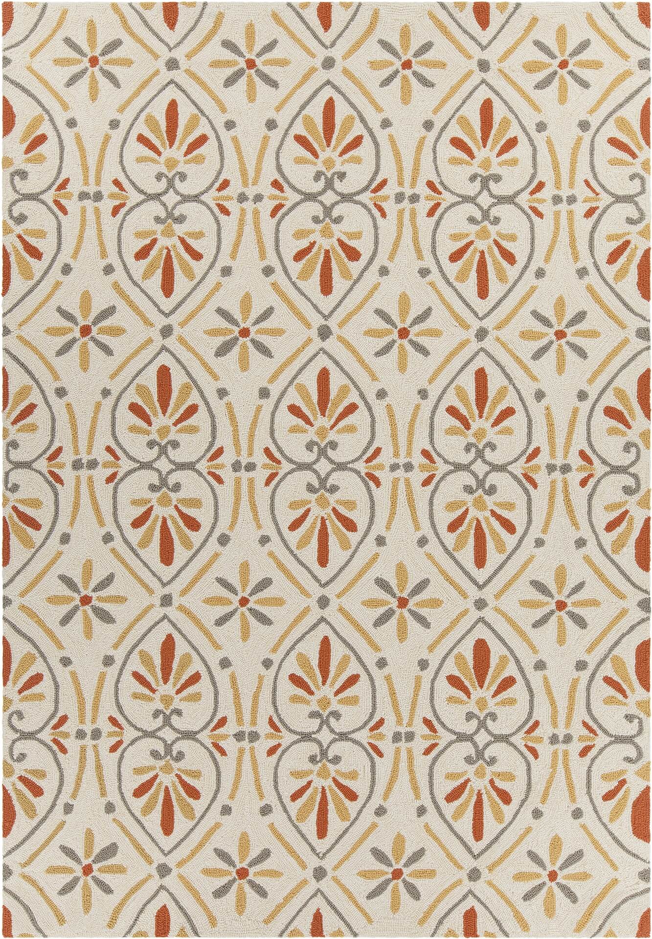 Terra Polypropylene Rectangular Handmade Rug, Composition 1