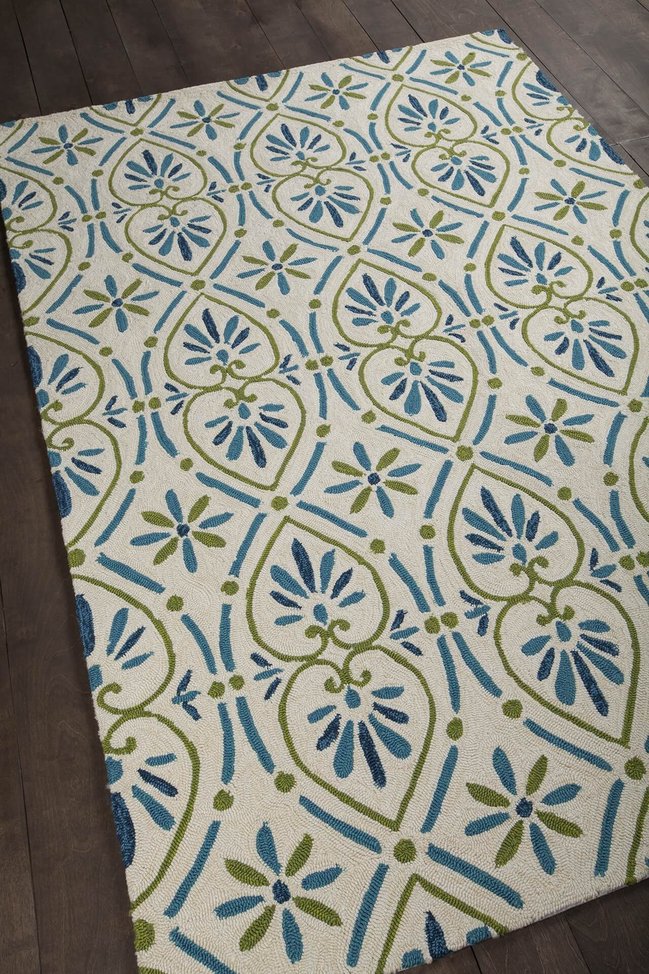 Terra Polypropylene Rectangular Handmade Rug, Composition 1