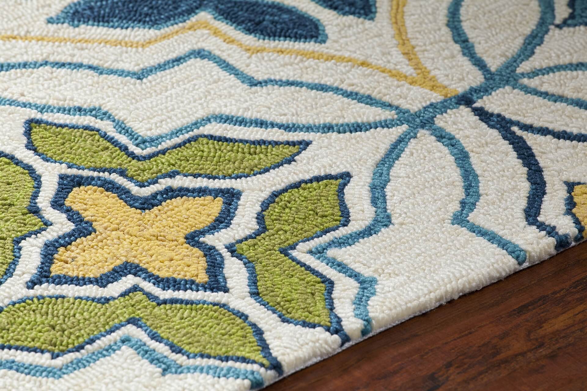 Terra Polypropylene Rectangular Handmade Rug, Composition 2
