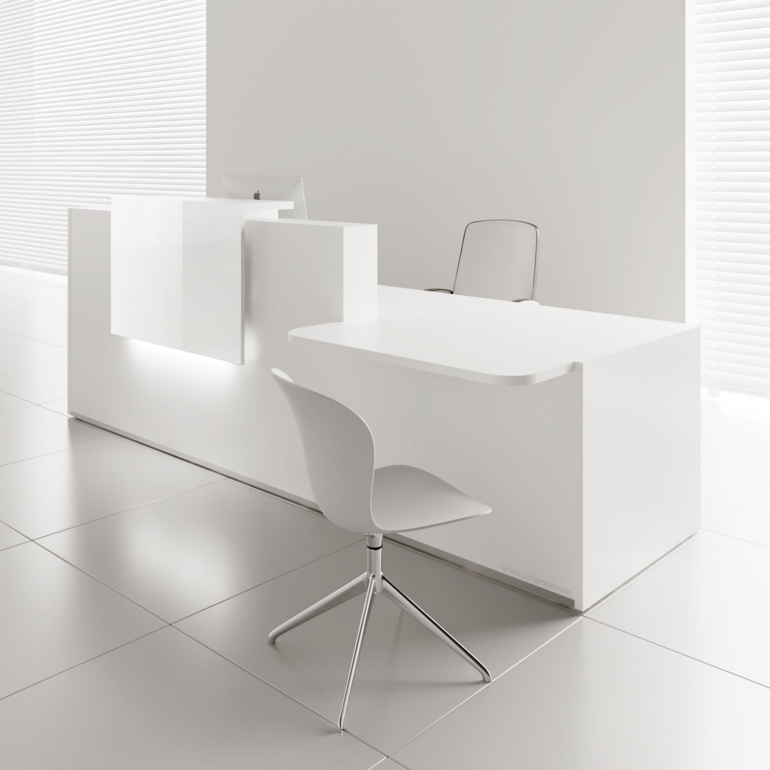 Tera 136" Straight Large Reception Desk