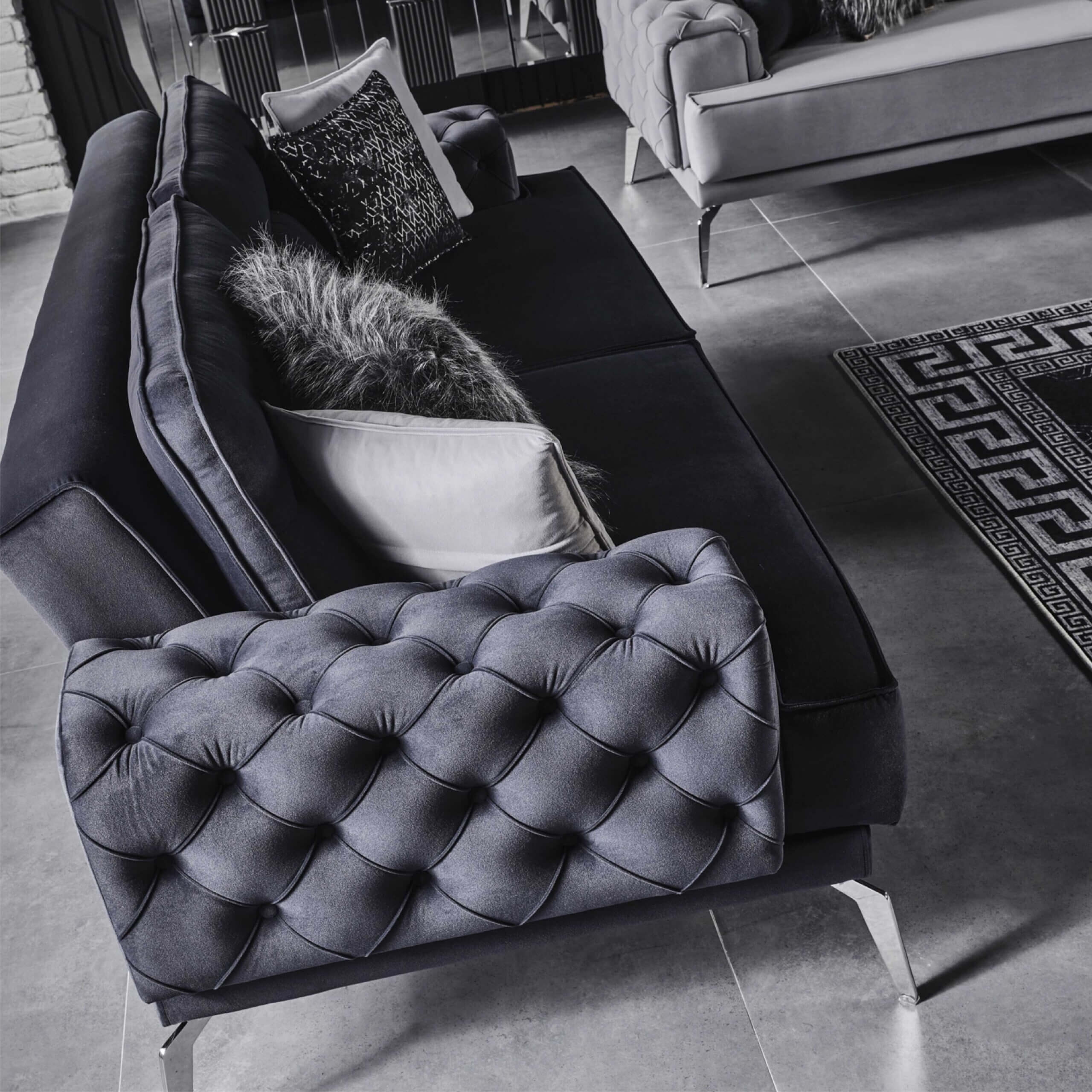 Tetra Tufted Velvet Sofabed