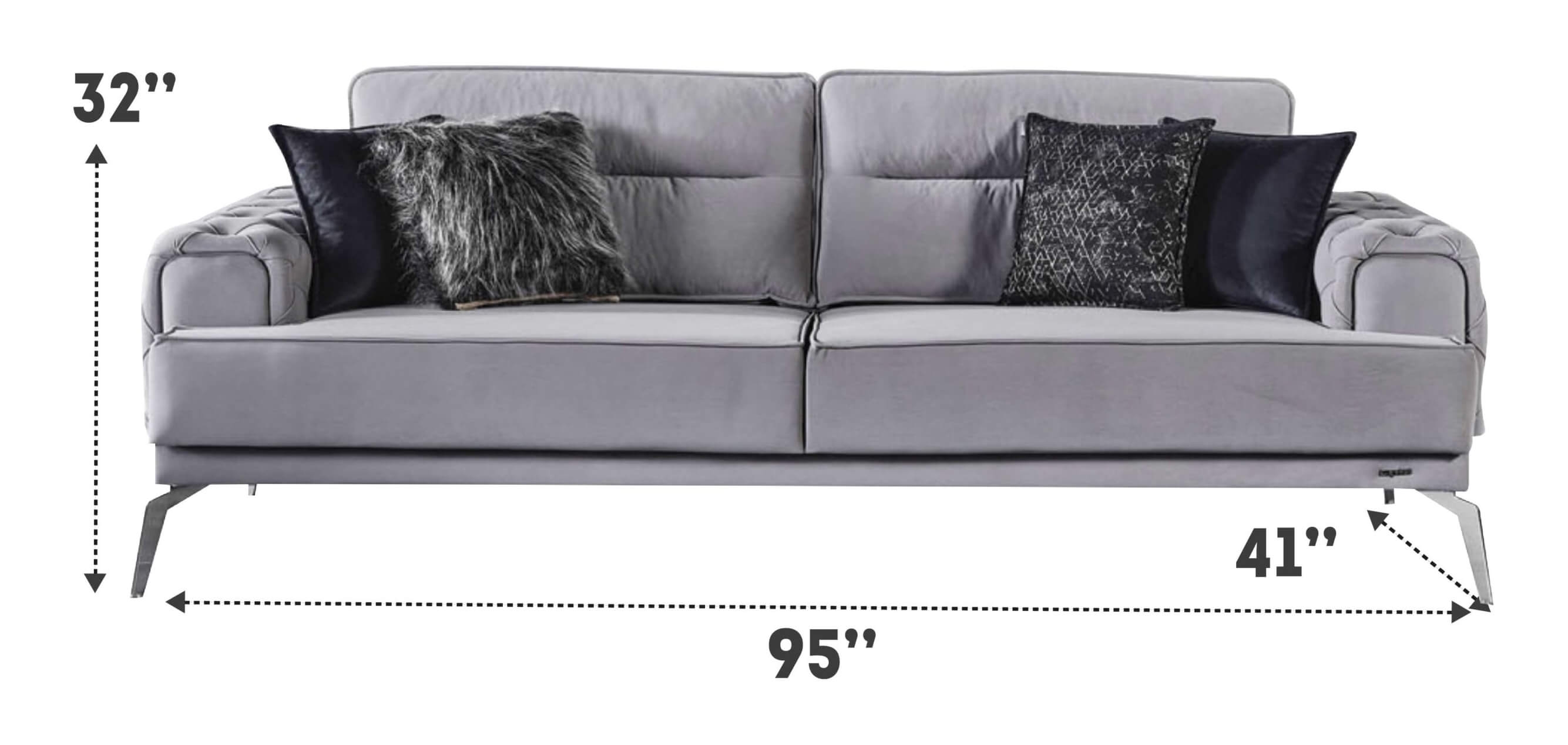 Tetra Velvet Living Room Set
