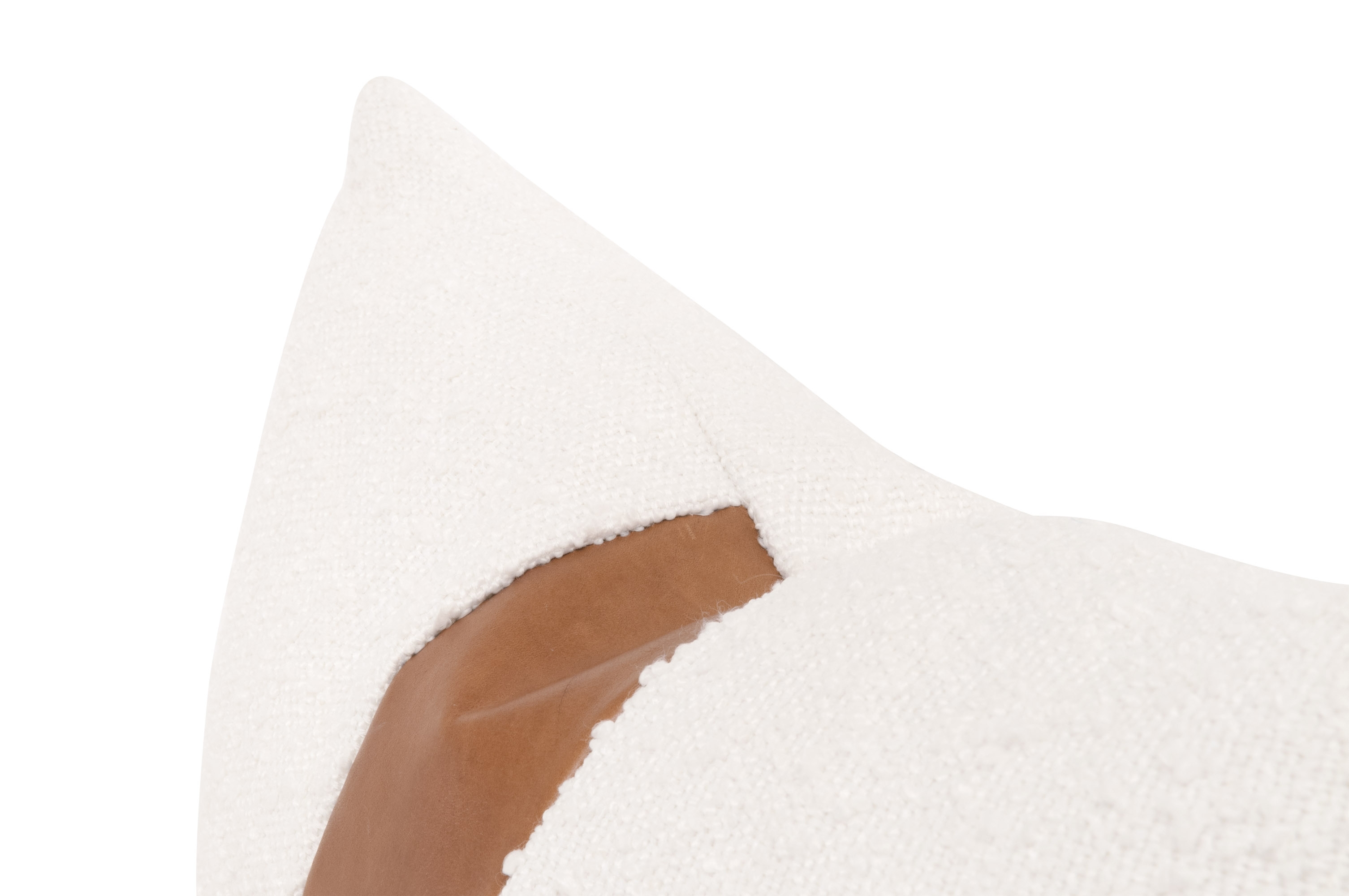 The Split Decision Top Grain Leather/Fabric 20" Essential Lumbar Pillow