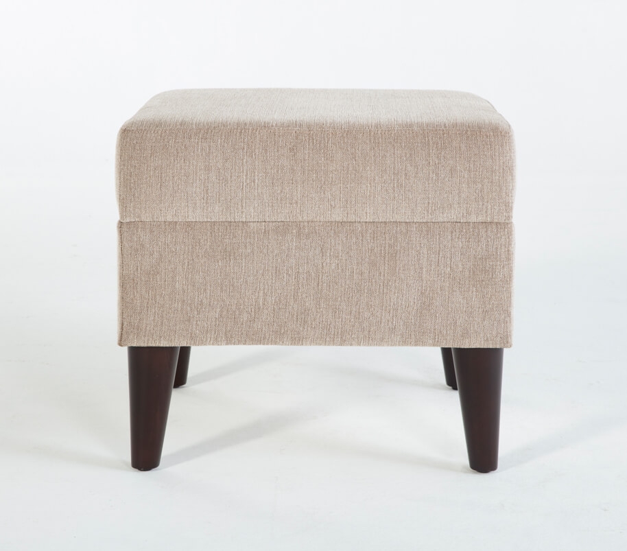 Theo Fabric Accent Armchair w/Storage Ottoman