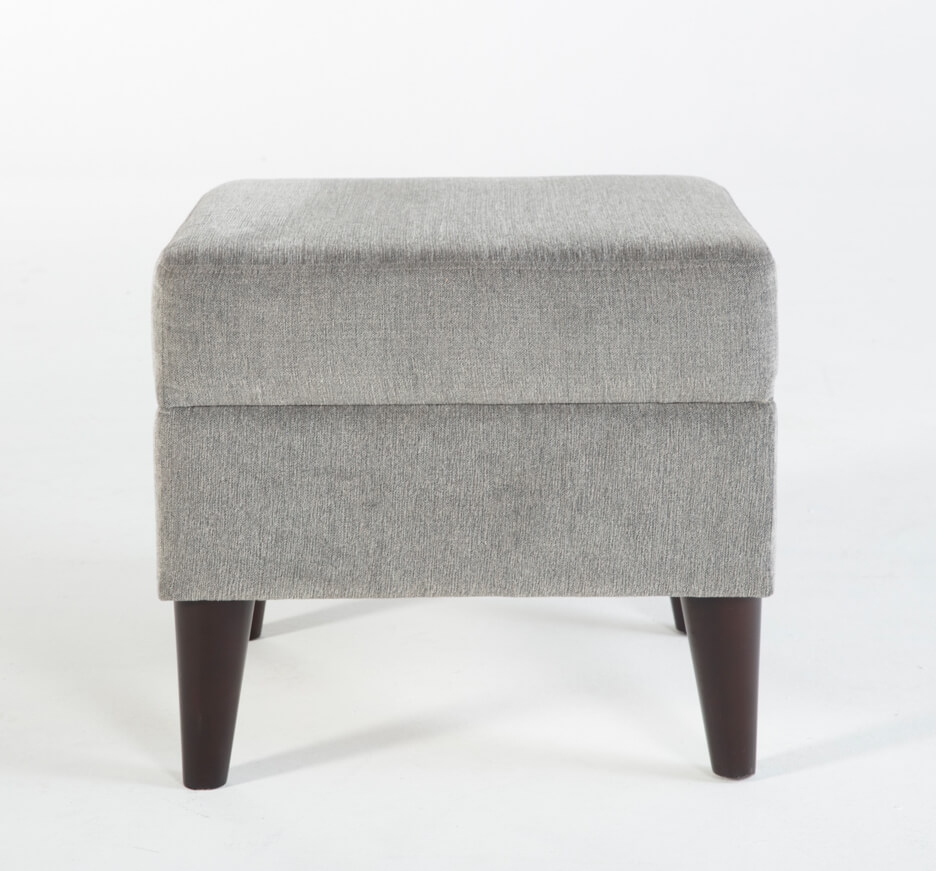 Theo Fabric Accent Armchair w/Storage Ottoman
