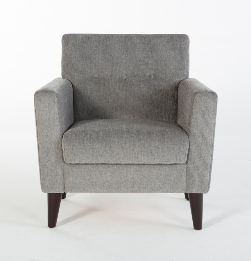Theo Fabric Accent Armchair w/Storage Ottoman