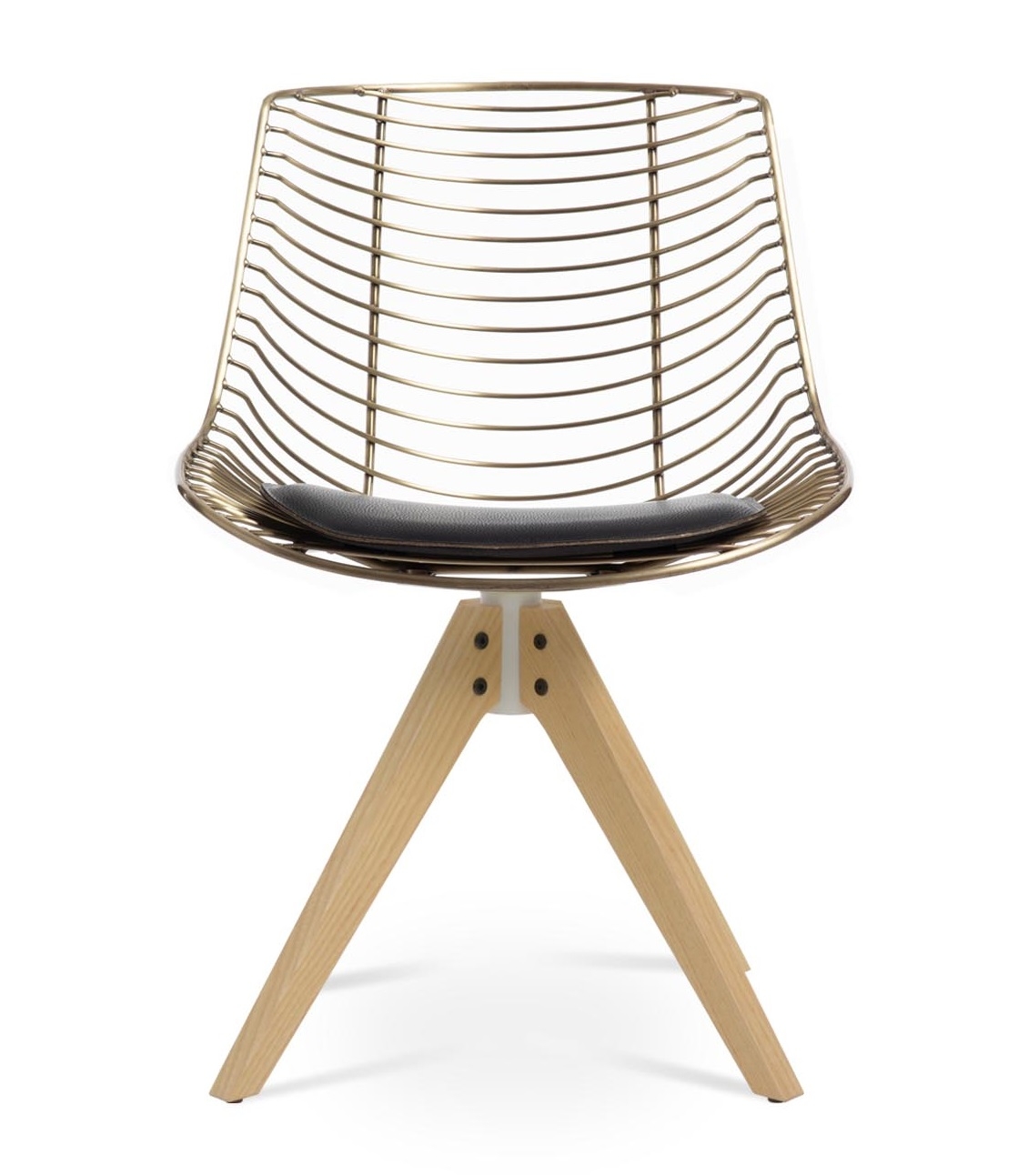 Tiger Metal Swivel Dining Chair w/Pyramid Base
