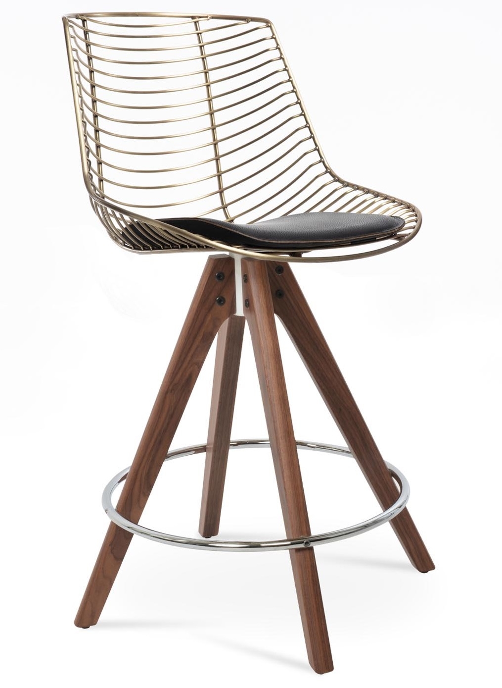 Tiger Metal Swivel Stool w/Pyramid Base