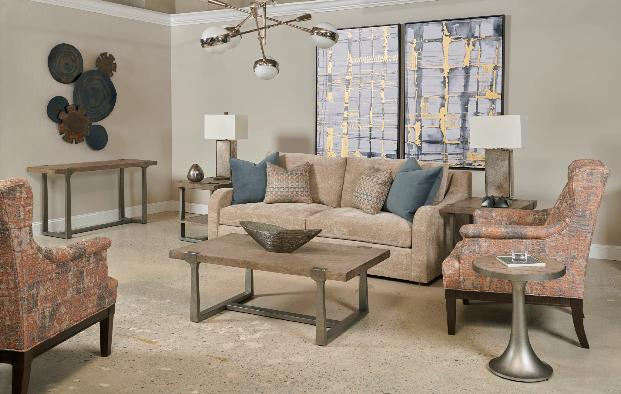 Living Room Hammary Timber Forge Chairside Table