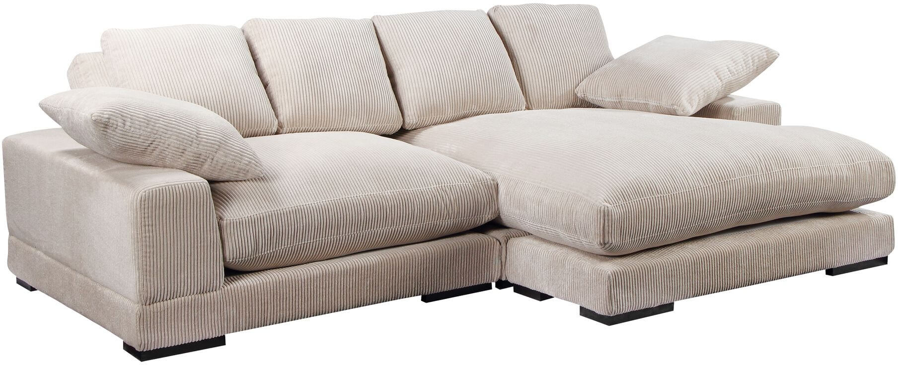 Plunge Polyester Fabric/Wood Sectional Sofa