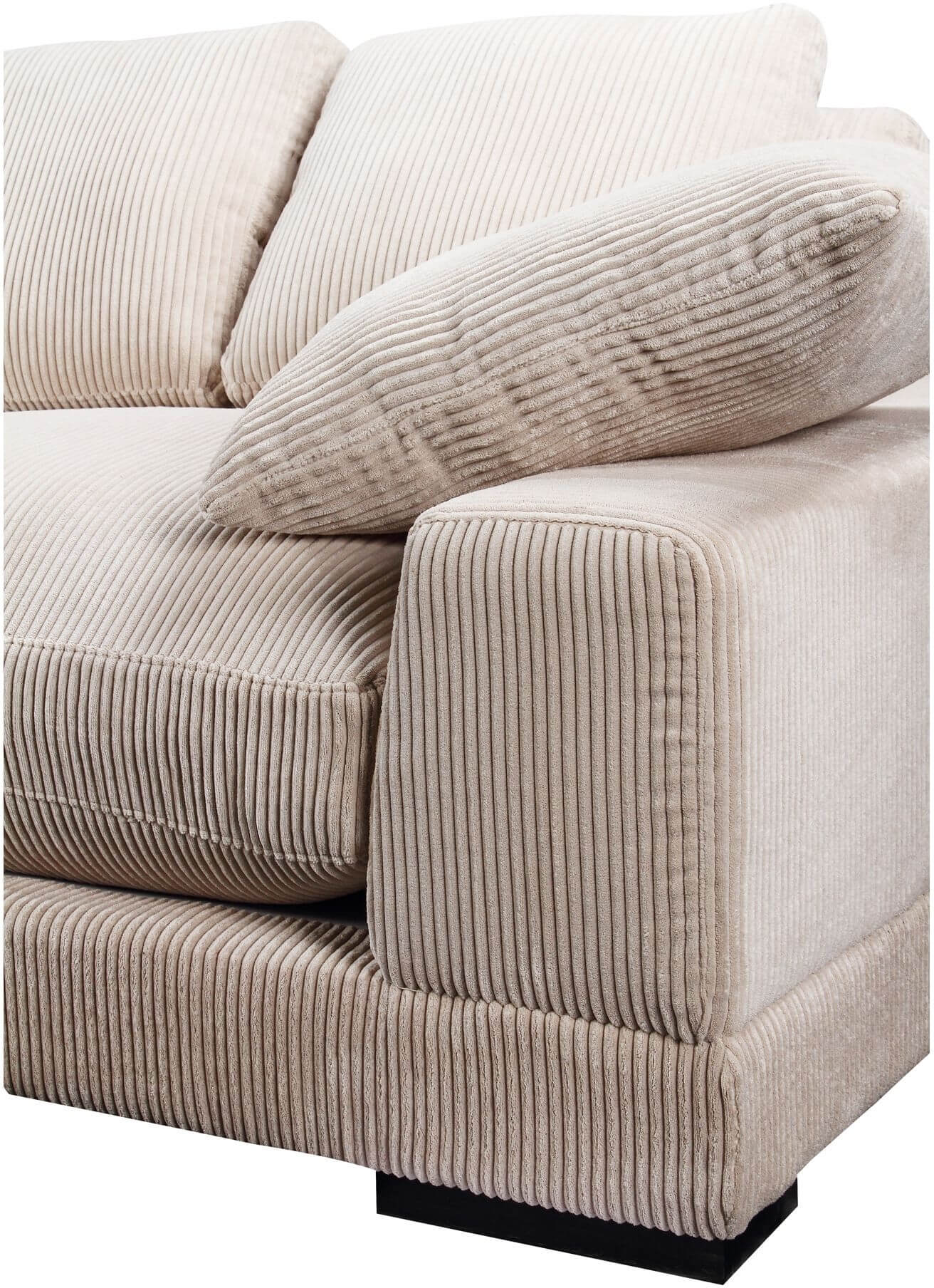 Plunge Polyester Fabric/Wood Sectional Sofa
