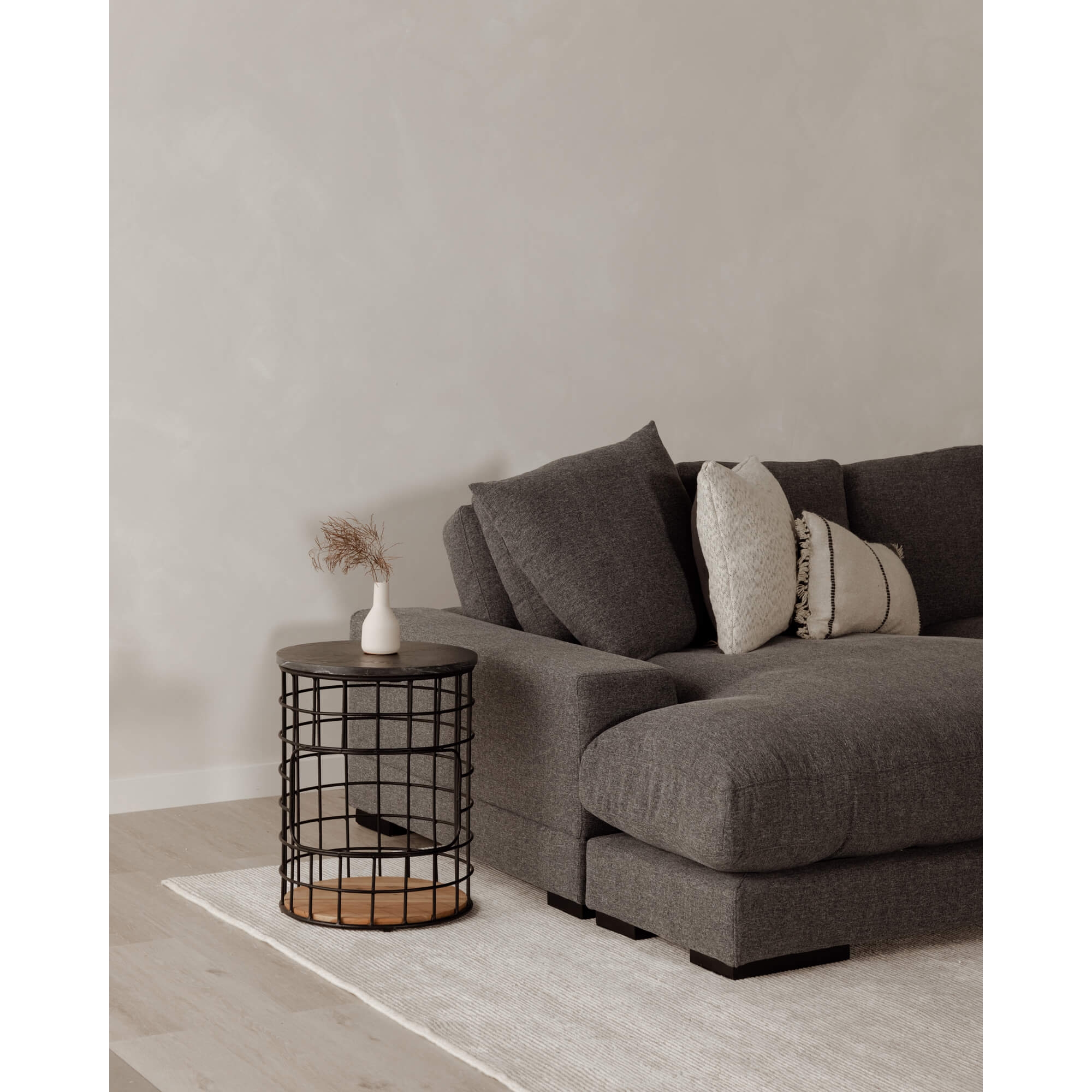Plunge Polyester Reversible Sectional