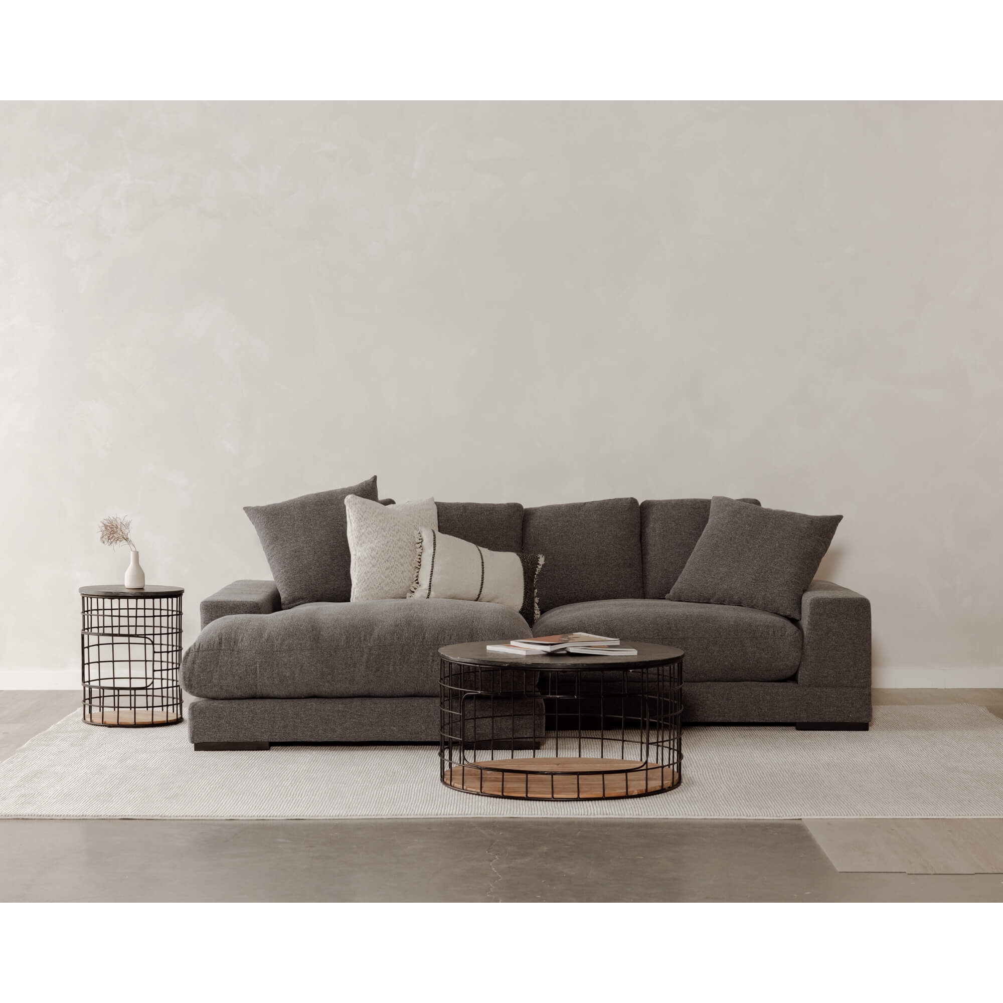 Plunge Polyester Reversible Sectional
