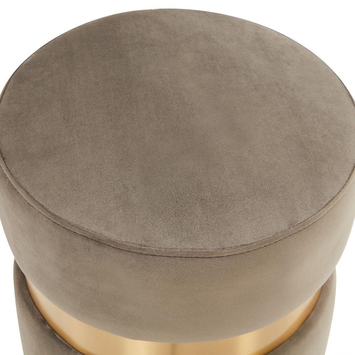 Troy Round Velvet Ottoman